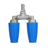 360 High Pressure Washer Dual Nozzle Rotating Spray Adaptor 4000 PSI With 1/4" Quick Connect Twin Turbo