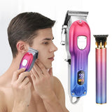New JM-2024 Hair Clippers with LCD Digital Display Barber for Men Oil Head Carving Electric Pushing Scissors