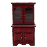 1/12 Dollhouse Miniature Furniture Multifunction Wood Cabinet Bookcase Model