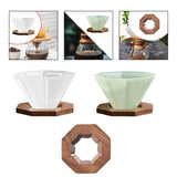 Origami Dripper with Walnut Wood Holder Lightweight Portable Sturdy Drip Maker Coffee Filter Cup