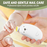 Trimmer Electric, Rechargeable Clippers With 6 Grinding Heads And LED Light, Safe Baby Nail File Easy To Use