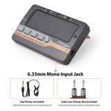 for Chromatic Bass Violin Ukulele Color LCD Display Screen Portable Guitar Tuner with 6.35mm Pickup Clip