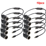 Car Electronics Cigarette Lighter Socket Power Adapter Converter USB Type C Chargers 5V To 12V Cable Extender Auto Accessories