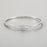 Silver Bracelet Women's Niche Design Bouquet Wave Bracelet