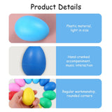 12Pcs Shakers Instruments Percussion Kids Toys Plastic Easter Egg Shaker for Education Musical Learning