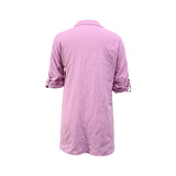 Women's Cotton And Linen Loose Casual Lapel Long Sleeve Shirt