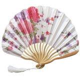 Handheld Fan, Folding Fans, Chinese Classic Bamboo Paper Wedding Decor Vintage (Color: B)