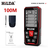 HILDA 100M 120M Rangefinder Digital Tape Laser Distance Meter Range Finder Test Tool Building Measure Ruler