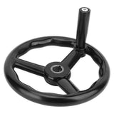 Hand Wheel, 250 ?? 25mm 3 Spoked Milling Hand Wheel Bakelite Plastic Insulation Lathe Handwheel AntiSlip with Handle for Machine Tool