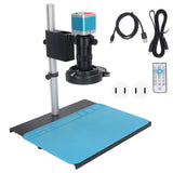 Microscope Camera Kit 41MP 150X C Mount Lens 144 LEDs Light Video Microscope Camera for Industry 100240V US Plug