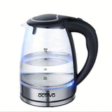 1PC Glass Electric Tea Kettle, Water Boiler & Heater, 1 Liter, 1500 Watts For Fast Boiling