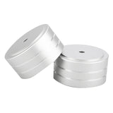 20Pcs 40X20mm Aluminum HIFI AMP Speaker Isolation Stand Turntable DAC Feet Pad (Silver)