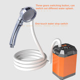 Portable Camping Outdoor Electric Pump Rechargeable Large Capacity Hiking Traveg Shower Tool 5400mAh