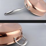 Stainless Steel Round Frying/Sauté Pan with Lid - For Kitchen Use
