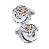 Movement Gear Precision Carving Fully Automatic Mechanical French Shirt Cufflinks Men's Sleeve Nails, A