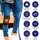 Smart EMS Microcurrent Knee Massager Shoulder Brace Adjustable Vibrations Heating Pad Wireless Electric Body Massage Tools