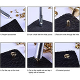 Snaps Fasteners Kit, 200Sets Rivets, 140 Eyelets And Grommets, 40 Snap Buttons, 20Screws, Setting Tool For Leather