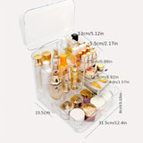 1pc Cosmetics Storage Box, Dressing Table Acrylic Skincare Products Box, Dustproof Desktop Large Capacity Box, Transparent Storage Rack
