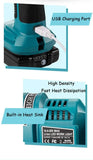 9inches 12W 1120LM Cordless LED Work Light Lamp Outdoor Camping Portable Flashlight for 14.4V-20V Li-ion Battery