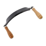 8 Inch Straight Draw Knife Tungsten Steel Wooden Handle Straight Type Safe Durable Draw Shave Tool for Log Wood Fence Post