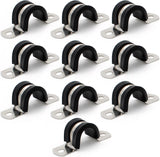 Rubber Hose Clip, Black U-shaped Hose Clip Stable Structure, Stainless Steel Rubber Hose Clip Can Be Used To Fix Cables, Wires And Hoses 10pcs (  6)