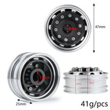 6Pcs Metal Front & Rear Hub Wheel Rim 10 Spoke For 1/14 Tamiya Trailer Tractor Truck RC Crawler Car Upgrade Parts