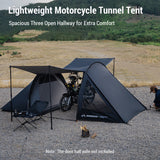 Motorcycle Tunnel 2 Room Tents for Camping Waterproond UV Protection 150D Oxford Cloth Detachable Inner Tent