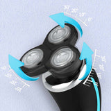 Smart Electric Shaver Three-head Floating Razor USB Rechargeable Washing Multi-function Beard Knife