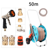 Watering Hose Sprinkler High Pressure Wash Garden Storage Car Frame Water Gun Tool Set