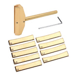 Guitar Bass Fret Press Caul & Brass Radian Fret Inserts Fingerboard Pressing Tool with Wrench Fret Installation Tool NEW