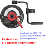 170 Gasoe Engine Hand Crank Mini Tiller Pump Generator Threshing hine One-Button Starter Is Convenient