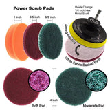 Direct sales drill head, home cleaning, car electric cleaning brush set of 16 brushes