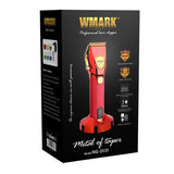 WMARK NEW NG-2031 All-Metal Hair Clipper with Charge Base LCD Display 2500mAh 6500 RPM 9CR18 Blade Magnet Limit Comb