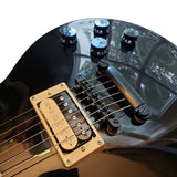 Tune-O-Matic and Tailpiece with Studs Set for ABR-1 Bridge Style Les Paul LP Electric Guitar Replacement,Black