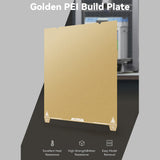 Creality Golden PEI Build Plate for Ender-3 V3 Plus/ K1 Max 3D Printer 315×310mm Flexible Spring Steel Printing Platform