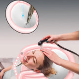 Portable Iatable Shampoo Basin Durable Drain Tube Air Pump Washing Sink Foldable Detachable Hair Wash Tub Bedridden