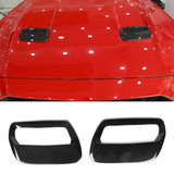 Carbon Fiber ABS Hood Engine Air Vent Cover Trim for Ford Mustang 2018 2019