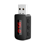 USB Bluetooth 5.4 Transmitter With Mic Handsfree Call Car Kit Auto LED Display Audio Music Receiver For FM Radio