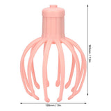 Electric Head Massage Scratcher Cordless 12 Fingers Deep Relaxation Stress Relief Handheld Scalp Massager Pink Head Scratcher