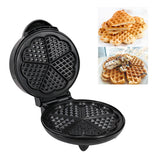 1000W Waffle Maker - Makes 5 Heart-Shaped Waffles, Electric Waffler Griddle Iron Bread Machine.