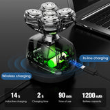 RESUXI Jk-1368 New Graffiti Electric Shaver Magnetic Head Bald Hair Clipper Wireless Charging Men's Razor.