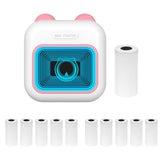 M10 Mini Pocket Thermal Instant Photo Printer 7-Color LED Light Label Maker hine BT Wireless Connect Compatible Android iOS