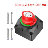 Car Disconnect 48V 24V 12V Cut Off 4 Position 3 Pin M10 275A Battery Connection Switch For Marine Boat Auto RV