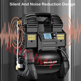 Small 220V Variable Frequency High-Pressure Compressor Portable Oil-free Mute Woodworking Painting Air Pump