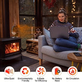 1pc 6-Blades Heat Powered Wood Stove Fan  Thermometer, 122°F Start Non Electric Eco Fireplace Fan For Gas/Pellet/Log/Wood Burning Stoves, Silent Operation Thanksgiving Halloween Christmas Gift Fall Winter Essential Fireplace Accessories