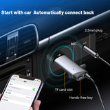 Car MP3 Music Player Bluetooth 5.0 Receiver Handsfree Car Audio Kit With Mic 3.5MM Jack Support TF Card Play