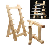 Japanese Bayonet Wooden Knife Rest Holder Swinging Knife Rack Shelf Willow Sushi Chef Tool Block Set Kitchen Tools