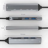 USB HUB 3.0 USB-A Hub Splitter 5 Port USB3.0 With TF/SD Card Reader High Speed Data Transfer For Laptop Computer Durable B