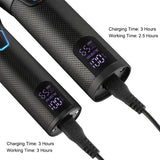 Resuxi LM-2027 Cordless Rechargeable Low Noise Professional Barber Shop Salon Hair Cutting Clipper 2 Pieces Set