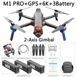 2022 M1 Pro 2 Drone 4k HD Mechanical 2-Axis Gimbal Camera 5G Wifi Gps System Supports TF Card Drones Distance 1.6km